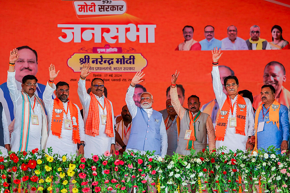 PTI : PM Modi campaigns for LS polls in UP |